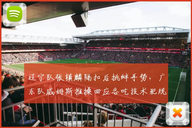 辽宁队张镇麟隔扣后挑衅手势，广东队威姆斯推搡回应各吃技术犯规